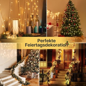 MAGGIFT 10 m 400 LED-Eiszapfen-Lichterkette für den Außenbereich/Innenbereich, Weihnachtsbeleuchtung, Fernbedienung, Timer, 8 Modi, IP44, wasserdicht, dimmbar - Product Image 6