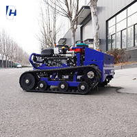 Livraison gratuite moteur Diesel petit Robot tonte largeur 550mm télécommande tondeuse à gazon sur chenilles