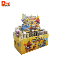 Présentoir de biscuits en carton quantité minimale de commande bas grande taille POS présentoir de palettes au détail super marché chocolat publicité présentoir au sol