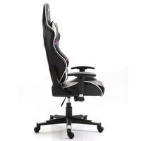 Chaise pivotante de style course personnalisée Chaise de jeu ergonomique en cuir PU Silla Gamer Design industriel Matériau en cuir synthétique