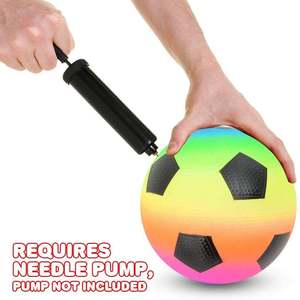 Ballons de plage pour enfants, jouets rebondissants non toxiques, 8,5 pouces, ballon de football arc-en-ciel - Product Image 4