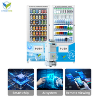 Robot distributeur intelligent VFresh AI pour hôtels avec stockage froid et à température ambiante, idéal pour le service en chambre et la distribution de snacks