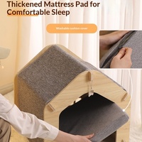 Lit pour chat et chien en bois massif moderne personnalisé pour l'extérieur, maison pour animaux multi-niveaux, toutes saisons, vente en gros d'usine