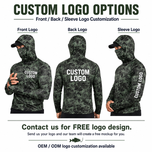 Sudadera de Pesca UPF 50+ con Diseño de Camuflaje Sublimado Personalizado, <span class=keywords><strong>Ropa</strong></span> de Caza Ligera, Protección Solar <span class=keywords><strong>para</strong></span> Actividades al Aire Libre - Product Image 3