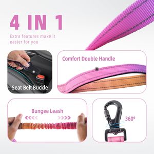 สายจูงสุนัขแบบแฮนด์ฟรีสำหรับสุนัขขนาดกลางถึงใหญ่ ทนทาน ไม่ดึง สายจูงแบบยืดหยุ่นสำหรับวิ่งและฝึกสุนัข - Product Image 3