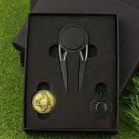 Outil de réparation de divot en métal personnalisé avec marqueur de balle de golf amovible, ensemble cadeau de club de golf, marqueur de balle de golf magnétique