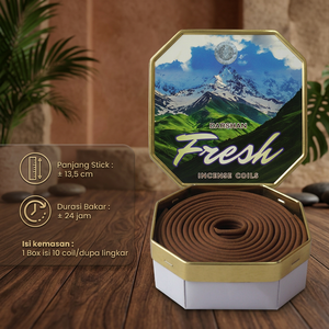 Collection de spirales d'encens en cèdre indonésien écologiques Aroma pour la fragrance de la maison, longue durée 24 heures - Product Image 3