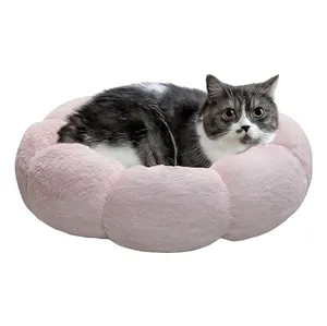 2024 Factory Modern New Design Anti Anxiety Eco-friendly Fabric Luxury Washable Round Dog Sofa Bed For Large Dogs
