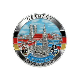 Aimants de réfrigérateur en métal Strasbourg <span class=keywords><strong>Allemagne</strong></span> France, Aimant de réfrigérateur Bonhomme en pain d'épices, Souvenirs, Cadeaux artisanaux en métal - Product Image 2