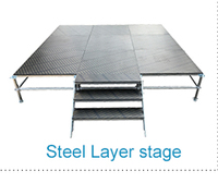 Scène modulaire en treillis d'acier pour événements, hauteur réglable, plateforme modulaire, scène de concert en plein air, plancher imperméable antidérapant