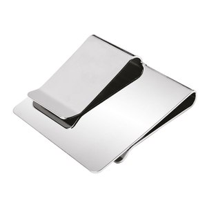 Portafoglio minimalista da uomo di alta qualità con doppia Clip per soldi in alluminio e fibra di carbonio fodera sottile ed elegante con chiusura a scatola - Product Image 1
