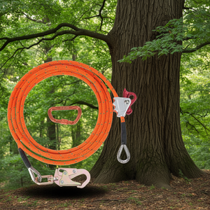 Juego de Eslinga de Posicionamiento para Arborista de 16 pies (4,8 m) para Trepar Árboles con Alma de Acero de 12,7 mm, Tensión de Ruptura de 34 kN, Mosquetón de Aleación de Aluminio para Protección contra Caídas - Product Image 2