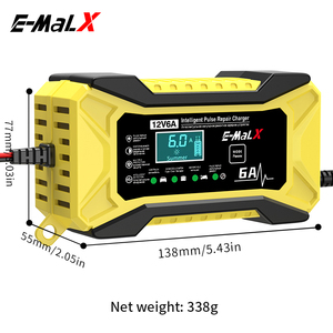 מטען ותחזק סוללות חכם E-MaLX 12V6A עם זיהוי אוטומטי, טכנולוגיית Pulse Repair, מתאים למכוניות ואופנועים - Product Image 6