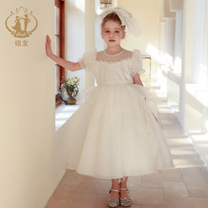 Nimble blanco con cuentas elegante niños <span class=keywords><strong>ropa</strong></span> <span class=keywords><strong>de</strong></span> fiesta <span class=keywords><strong>de</strong></span> cumpleaños adolescente vestido <span class=keywords><strong>de</strong></span> comunión niñas vestidos <span class=keywords><strong>boda</strong></span> concierto <span class=keywords><strong>de</strong></span> Navidad - Product Image 1