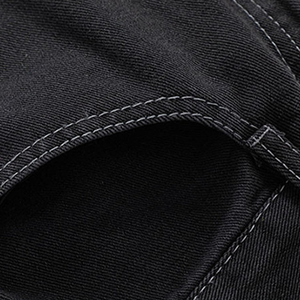 Follia di fringuello <span class=keywords><strong>Jeans</strong></span> a gamba larga con bordo grezzo con bordo grezzo <span class=keywords><strong>Jeans</strong></span> <span class=keywords><strong>Jeans</strong></span> svasati <span class=keywords><strong>grigio</strong></span> nero sporco - Product Image 4