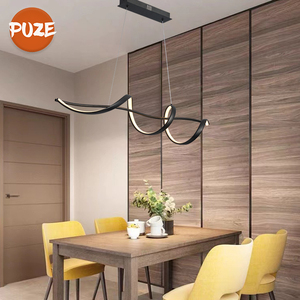 Décoratif pour la maison Salon Moderne Hôtel Suspension Suspension Nouveau Design Aluminium Luxe <span class=keywords><strong>Vague</strong></span> Led <span class=keywords><strong>Lustre</strong></span> - Product Image 1
