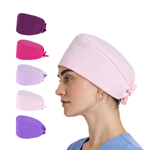 Gorro Quirúrgico Ligero y Cómodo de Poliéster Rosa Claro para Doctor, Gorro de Enfermería Transpirable y Confortable - Product Image 1