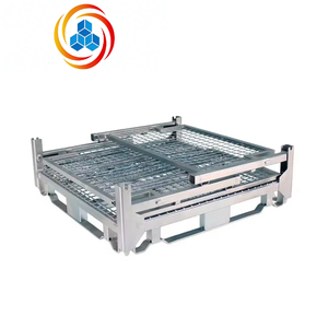 Jaula de Almacenamiento Metálica Plegable y Apilable de Alta Resistencia Personalizable para Soluciones de Almacenamiento en Almacenes - Product Image 5