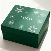 Boîte cadeau de Noël haut de gamme, écologique, avec doublure en éponge, fermeture magnétique, couvercle pliable, design créatif