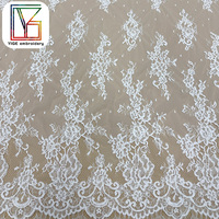 Tissu en dentelle Chantilly écologique très prisé, dentelle guipure florale, tissu en dentelle de mariée pour robe de soirée élégante