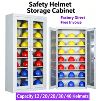 Armoire de rangement multifonctionnelle pour casques de sécurité, comprenant un meuble de placement de casques et un casier de dépôt de casques pour atelier