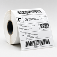 Etiqueta Adhesiva de Papel Rectangular para Embalaje, 50*30mm, Impermeable, con Código de Barras, Térmica Directa, Venta al Por Mayor de Fábrica