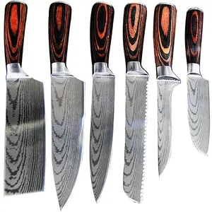 शीर्ष बेच महाराज चाकू जापानी तेज चाकू दमिश्क रसोई शेफ स्टील चाकू