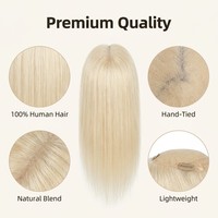 En gros Topper capillaire en dentelle suisse 100% Cheveux humains vierges Remy pour femmes, pour la perte de cheveux, avec ligne de cheveux naturelle, sans colle et à clips