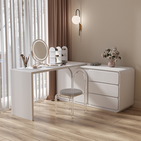 Ensemble de commodes modernes pour chambre à coucher Table de maquillage Coiffeuse Commodes de coiffeuse Bureau en forme de L Mobilier de bureau Mobilier commercial
