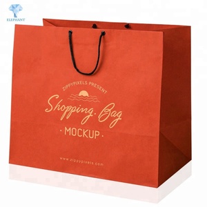 ถุงกระดาษคราฟท์สำหรับใส่เสื้อผ้าหรูหราแบบกำหนดเองพร้อมโลโก้ - Product Image 3