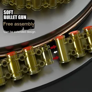 Pistolet à balle molle M416 AKM réaliste PUBG pour pistolet jouet pour garçons tir continu automatique manuel inférieur chaîne de magazines en plastique - Product Image 5