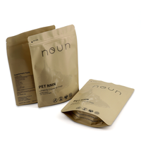 Vente en gros de sacs d'emballage en papier kraft avec fermeture éclair en plastique à impression personnalisée sacs avec logo et pochette en aluminium