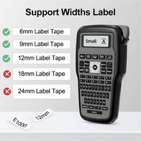 Imprimante d'étiquettes portable E1000 Pro, étiqueteuse à clavier, machine à étiquettes industrielle portative pour l'industrie/les câbles