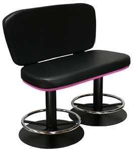 Silla de <span class=keywords><strong>Bar</strong></span> Moderna de Cuero Baccarat con Respaldo, Taburetes Ajustables de Doble Asiento para Uso en el Hogar, <span class=keywords><strong>Bar</strong></span> y Hotel - Product Image 5
