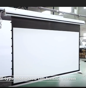 Écran de projection de tension d'onglet électrique de taille personnalisée de haute qualité Écran de projection de tension d'onglet motorisé Matériau avant en PVC - Product Image 2