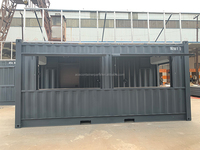 Café-bar préfabriqué mobile sur mesure de 20 pieds, durable et robuste, boutique en conteneur maritime de 20 pieds