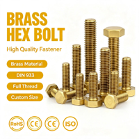 Vis hexagonales en laiton en gros, vis et écrous en alliage de cuivre à filetage complet M4-M22, fixations, quincaillerie industrielle, prix direct usine
