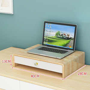 DIY <span class=keywords><strong>escritorio</strong></span> madera Monitor Riser soporte estante w/ 3 cajón teclado organizador de almacenamiento <span class=keywords><strong>para</strong></span> el ordenador portátil de <span class=keywords><strong>escritorio</strong></span> iMac respetuoso del medio ambiente - Product Image 4