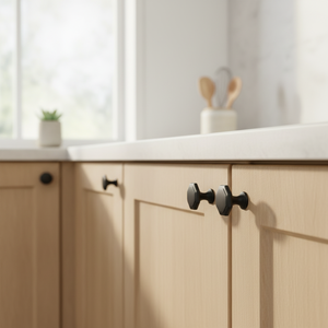 OEM Fabrieksmodel Mat Zwart Zinklegering Moderne Duurzame Achtkantige Kastknop voor Lade Eenvoudige Installatie Slaapkamer Keuken Badkamer - Product Image 2