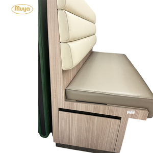 Diseño moderno, muebles de restaurante de <span class=keywords><strong>comida</strong></span> rápida, calidad al por mayor, marco de madera, banco, sofá, cabina, asientos para cafetería, uso en Hotel - Product Image 6