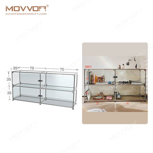 Moderne 4 Türen Design kombinieren Metall Edelstahl Lagerung modularen Weins chrank für Wohnzimmer Schlafzimmer - Product Image 5