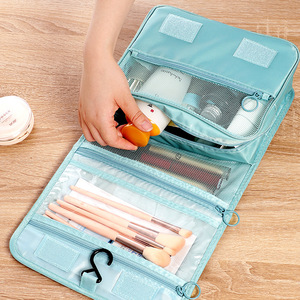 Travel <b>Toiletry</b> <b>Bag</b> Large Capacity Waterproof Cosmetic Organizer With Hook For Outdoor Sports Rectangle Polyester - Product Image 3