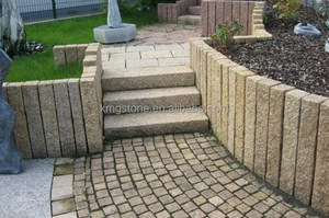Ananas naturel moderne cueillis rouillé G682 palissades de granit jaune rustique extérieur jardin paysage clôture poli flammé - Product Image 6