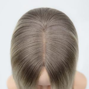 Topper de Encaje Completo Mono de 5.5x6.5 con Base de Seda, Cabello 100% Humano para Cabello Fino - Product Image 4