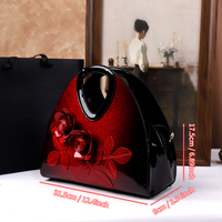Tas pangsit portabel wanita modis, tas selempang gaya baru 2026 desain mawar tiga dimensi bahan PU 2-2, 9l
