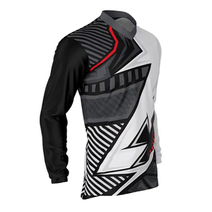 Transfert de chaleur imprimé coupe-vent hiver hommes à manches longues Motocross maillot Auto Racing chemises en gros - Product Image 5