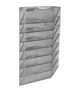 Office 8 Sections Hanging <b>Files</b> Wall Mounted Metal Mesh <b>File</b> Document Organizer Magazine Holder Rack Organizer Racks - Product Image 4