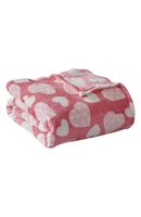 Luxe, knusse, moderne micropluche deken met zacht hartprint flanellen fleece voor bank, bed, vliegtuig, alle seizoenen, Valentijnsdag, Kerstmis