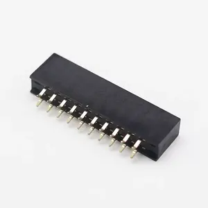 Free Samples Connector 2.54Mm Pitch Board To Board H1.0/1.5/2.0/2.5 Dual Row Dual Row Right Angle 2.54mm Female Header Connector