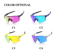 Lunettes de vélo polarisées d'extérieur OEM Tr 90 surdimensionnées Lunettes de cyclisme VTT Interchangeables Résistantes aux chocs Lunettes de soleil de sport pour hommes